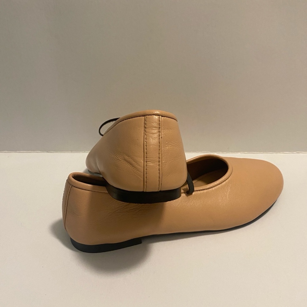 Tan Women Ballet Flats Leather Peach/Beige New Size 7.5 - Picture 4 of 10
